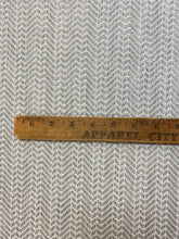 Load image into Gallery viewer, Designer Seafoam Aqua Green Cream Herringbone MCM Mid Century Modern Water &amp; Stain Resistant Upholstery Fabric WHS 4495