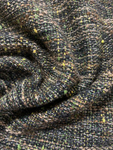 Load image into Gallery viewer, Designer Forest Green Lime Brown Black Tweed MCM Mid Century Modern Water &amp; Stain Resistant Upholstery Fabric WHS 4335