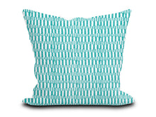 Load image into Gallery viewer, Custom Pillow Cover in Thibaut GoGo Spa Blue  - One Side