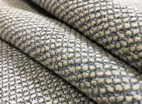 Sunbrella Hybrid Smoke 42079-0000 Indoor Outdoor Gray Beige Water Resistant Upholstery Drapery Fabric STA058