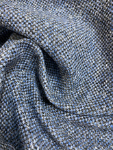 Load image into Gallery viewer, Designer French Blue Grey MCM Mid Century Modern Tweed Water &amp; Stain Resistant Upholstery Fabric WHS 4400