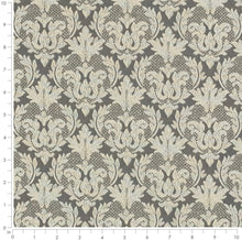 Load image into Gallery viewer, Spanish Made Damask Brocade Grey Silver Upholstery Drapery Fabric CF