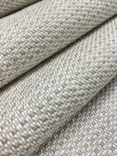 Load image into Gallery viewer, Designer Belgian Linen Tweed MCM Mid Century Modern Taupe Cream Water &amp; Stain Resistant Upholstery Fabric WHS 4414