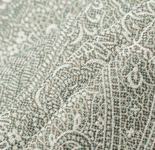 Load image into Gallery viewer, Spanish Made Paisley Seafoam Aqua Grey White Upholstery Drapery Fabric CF