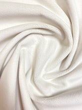 Load image into Gallery viewer, Designer Cream Performance Velvet Water &amp; Stain Resistant Upholstery Fabric STA 4349