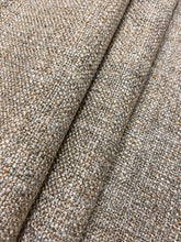 Load image into Gallery viewer, Designer Heavy Duty MCM Mid Century Modern Mocha Brown Taupe Tweed Water &amp; Stain Resistant Upholstery Fabric WHS 4322