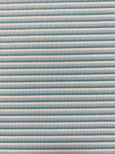 Load image into Gallery viewer, Designer Seafoam Teal Stripe Upholstery Drapery Fabric WHS 4406