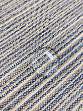 Load image into Gallery viewer, Kravet 34314.1516 Navy Blue Taupe Cream Stripe Water &amp; Stain Resistant Upholstery Fabric WHS 4266