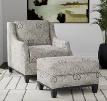 Load image into Gallery viewer, Spanish Made Black Grey White Damask Brocade Upholstery Drapery Fabric CF