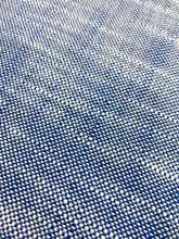 Load image into Gallery viewer, Designer Water &amp; Stain Resistant Woven Royal Blue White MCM Mid Century Modern Tweed Upholstery Fabric WHS 4315
