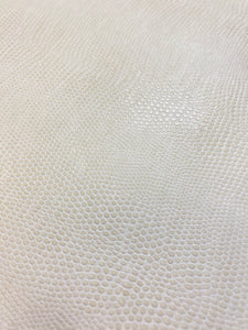 Designer Ivory Cream Reptile Snake Skin Faux Leather Upholstery Vinyl WHS 4505