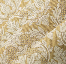 Load image into Gallery viewer, Spanish Made Damask Brocade Mustard Gold Beige Upholstery Drapery Fabric CF
