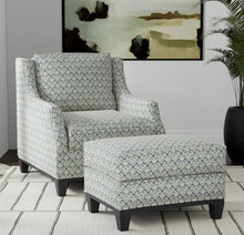 Load image into Gallery viewer, Spanish Made French Navy Blue Brocade Damask Upholstery Drapery Fabric CF