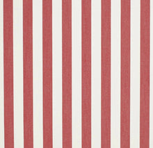 Load image into Gallery viewer, Heavy Duty Outdoor Solution Dyed Acrylic Red Cream Stripe Upholstery Drapery Fabric CF