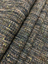 Load image into Gallery viewer, Designer Forest Green Lime Brown Black Tweed MCM Mid Century Modern Water &amp; Stain Resistant Upholstery Fabric WHS 4335