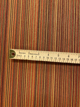 Load image into Gallery viewer, 1.5 Yds Designer Water &amp; Stain Resistant Burgundy Orange Red Yellow Stripe Upholstery Fabric WHS 4406