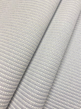 Load image into Gallery viewer, 1 1/4 Yd Designer Grey Cream Stripe Water &amp; Stain Resistant Upholstery Fabric WHS 4281
