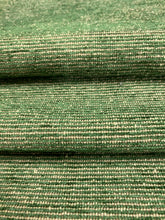 Load image into Gallery viewer, Designer Emerald Green Beige Textured MCM Mid Century Modern Chenille Upholstery Fabric STA 4502