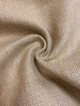 Load image into Gallery viewer, 1.5 Yds Designer Water &amp; Stain Resistant Heavy Duty Ecru Beige Flax Linen MCM Mid Century Modern Upholstery Fabric WHS 4343