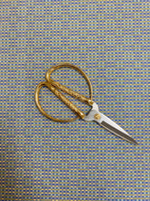 Load image into Gallery viewer, Designer Navy Blue Aqua Yellow Geometric MCM Mid Century Modern Water &amp; Stain Resistant Upholstery Fabric WHS 4274