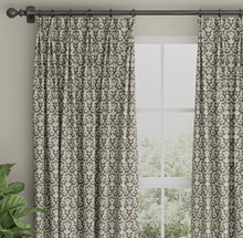 Load image into Gallery viewer, Spanish Made Damask Brocade Grey Silver Upholstery Drapery Fabric CF