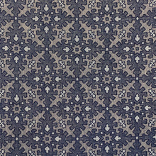 Load image into Gallery viewer, Navy Blue Aqua White Woven Ethnic Southwestern Kilim Upholstery Fabric MGF