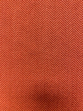 Load image into Gallery viewer, Designer Water &amp; Stain Resistant Red Coral Herringbone MCM Mid Century Modern Chevron Upholstery Fabric WHS 4270