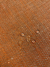 Load image into Gallery viewer, Designer Linen Viscose Ecru Orange Herringbone MCM Mid Century Modern Water &amp; Stain Resistant Upholstery Fabric WHS 4503