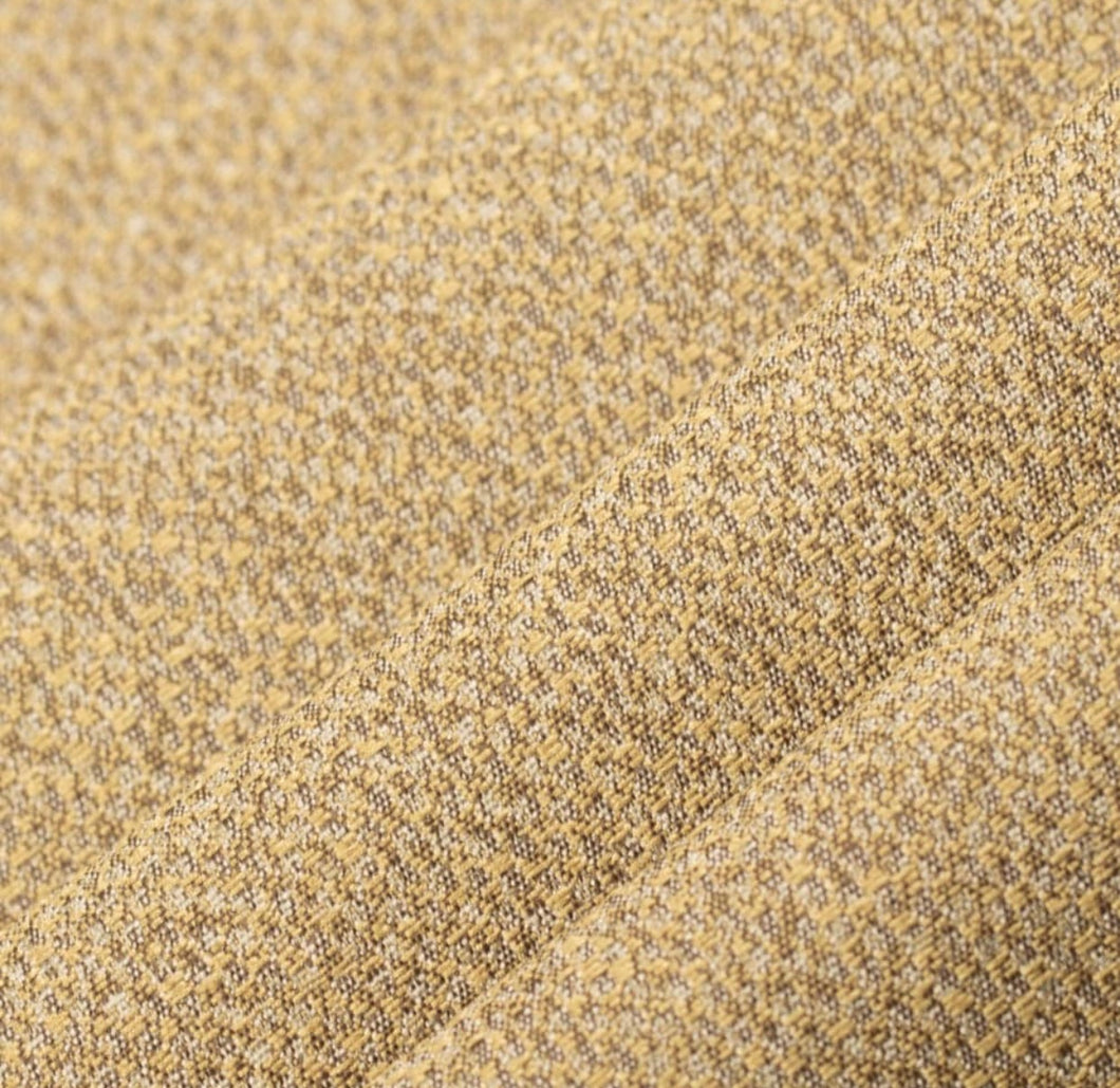 Spanish Made Bronze Gold MCM Mid Century Modern Tweed Upholstery Drapery Fabric CF