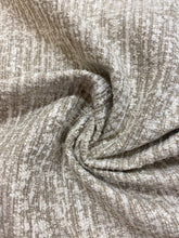 Load image into Gallery viewer, Designer Distressed Taupe Beige Textured MCM Water &amp; Stain Resistant Upholstery Fabric WHS 4380