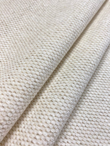 1.8 Yard of Designer Heavy Duty Beige Cream Nubby Chenille Water & Stain Resistant Upholstery Fabric WHS 4296