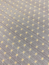 Load image into Gallery viewer, 112" Wide Designer Grey Yellow Diamond Dot Upholstery Drapery Fabric STA 4427