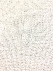 Designer Water & Stain Resistant Indoor Outdoor MCM Mid Century Modern Textured White Boucle Upholstery Fabric WHS 4333