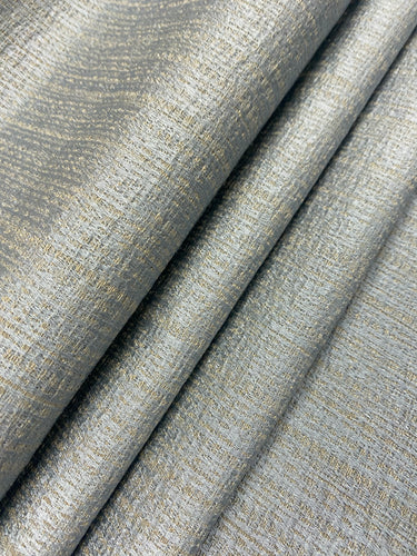 1.5 Yard Designer Aqua Blue Taupe Abstract Water & Stain Resistant Upholstery Fabric WHS 4478