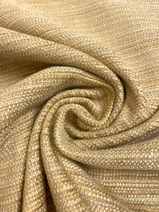 Designer Water & Stain Resistant MCM Mid Century Modern Chenille Wheat Beige Upholstery Fabric WHS 4407