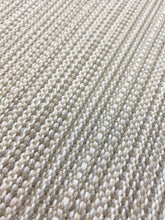 Load image into Gallery viewer, Designer Water &amp; Stain Resistant Woven Taupe Cream Grey Stripe MCM Mid Century Modern Upholstery Fabric WHS 4426