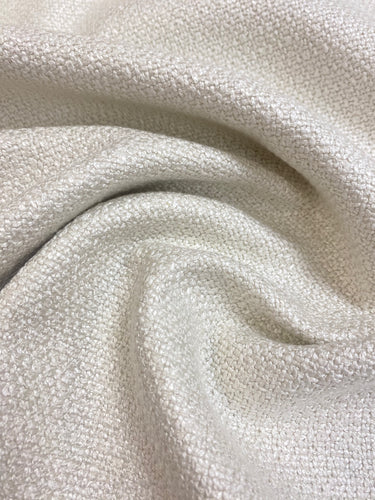 1.25 Yard of Designer Heavy Duty Linen Blend Cream Nubby Water & Stain Resistant Upholstery Fabric WHS 4336