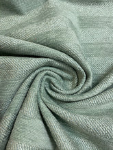 Load image into Gallery viewer, Designer Seafoam Green Chenille Stripe Upholstery Fabric WHS 4364