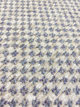 Load image into Gallery viewer, 1.5 Yard of Designer Beige Cream Lavender Check Chenille Upholstery Fabric WHS 4348