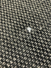 Load image into Gallery viewer, Designer Charcoal Grey Black Cream MCM Mid Century Modern Tweed Water &amp; Stain Resistant Upholstery Fabric WHS 4424