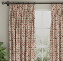 Load image into Gallery viewer, Spanish Made Rust Red Beige Grey Brocade Damask Upholstery Drapery Fabric CF