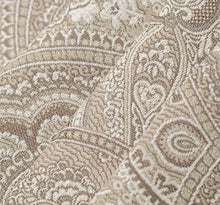 Load image into Gallery viewer, Spanish Made Damask Brocade Taupe Beige White Upholstery Drapery Fabric CF