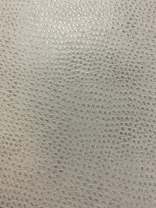 1.75 Yard Designer Aqua Seafoam Grey Ostrich Animal Skin Pattern Faux Leather Upholstery Vinyl WHS 4521