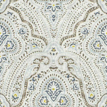 Load image into Gallery viewer, Cotton Brown Yellow White Blue Upholstery Drapery Fabric FB