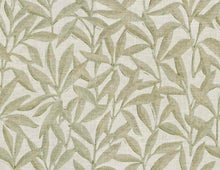 Load image into Gallery viewer, Cream Light Olive Green Brown Botanical Linen Cotton Drapery Fabric FB