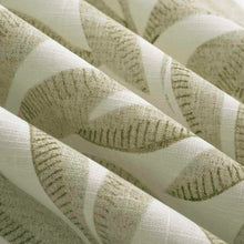 Load image into Gallery viewer, Cream Light Olive Green Brown Botanical Linen Cotton Drapery Fabric FB
