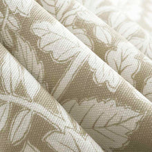 Load image into Gallery viewer, White Light Brown Floral Botanical Cotton Upholstery Drapery Fabric FB