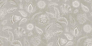 Linen Cotton Floral Cream Ivory Taupe Upholstery Drapery Fabric FB