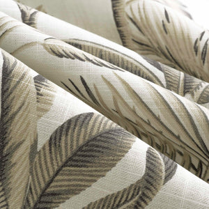Linen Cotton Ivory Black Brown Grey Botanical Tropical Palm Tree Upholstery Drapery Fabric FB