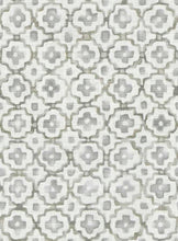 Load image into Gallery viewer, Cotton White Grey Geometric Batik Upholstery Drapery Fabric FB